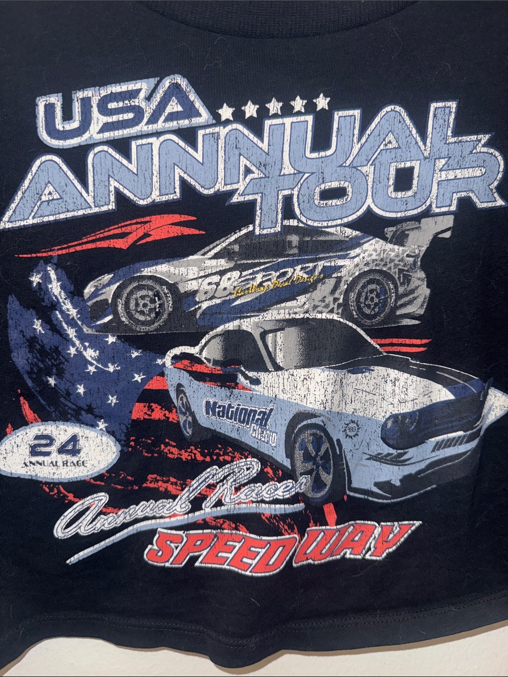 Divided Black USA Annual Tour Graphic Crop Top - Picture 2 of 2